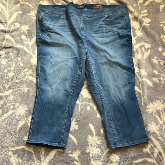 NWT Torrid Blue  Jeans - crop lean super soft “feel the fit” Sz Torrid 4 (26/4X) - Picture 3 of 14